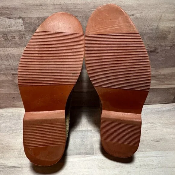 1901 Mens Round Toe Oxford  Round Toe Comfort Tan Leather Suede Shoe Size: 8M - Picture 11 of 14